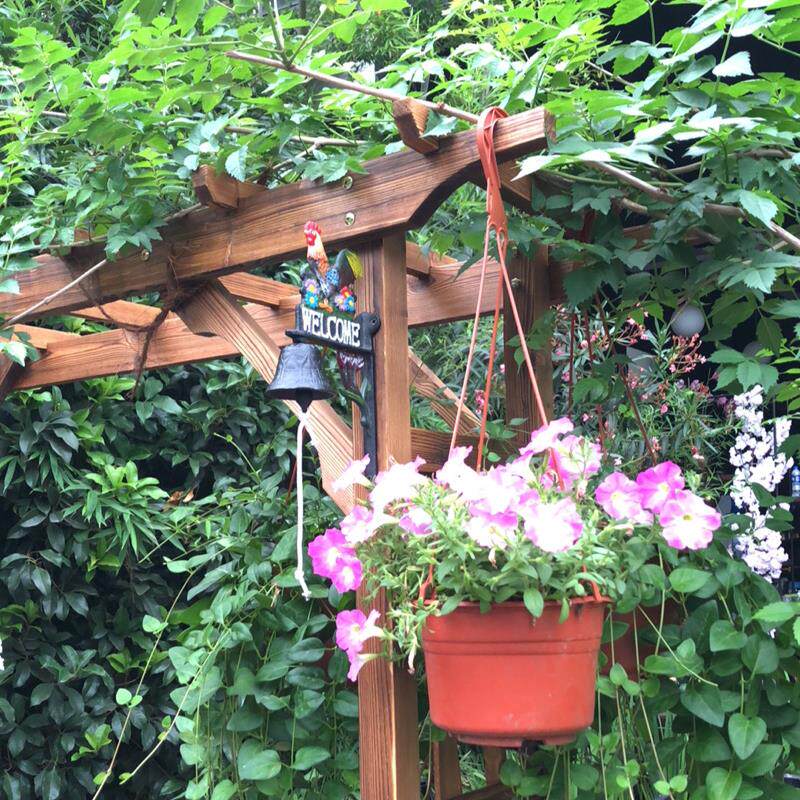 室外拱门爬藤花架防腐木庭院装饰门花园栅栏围栏门网格户外葡萄架