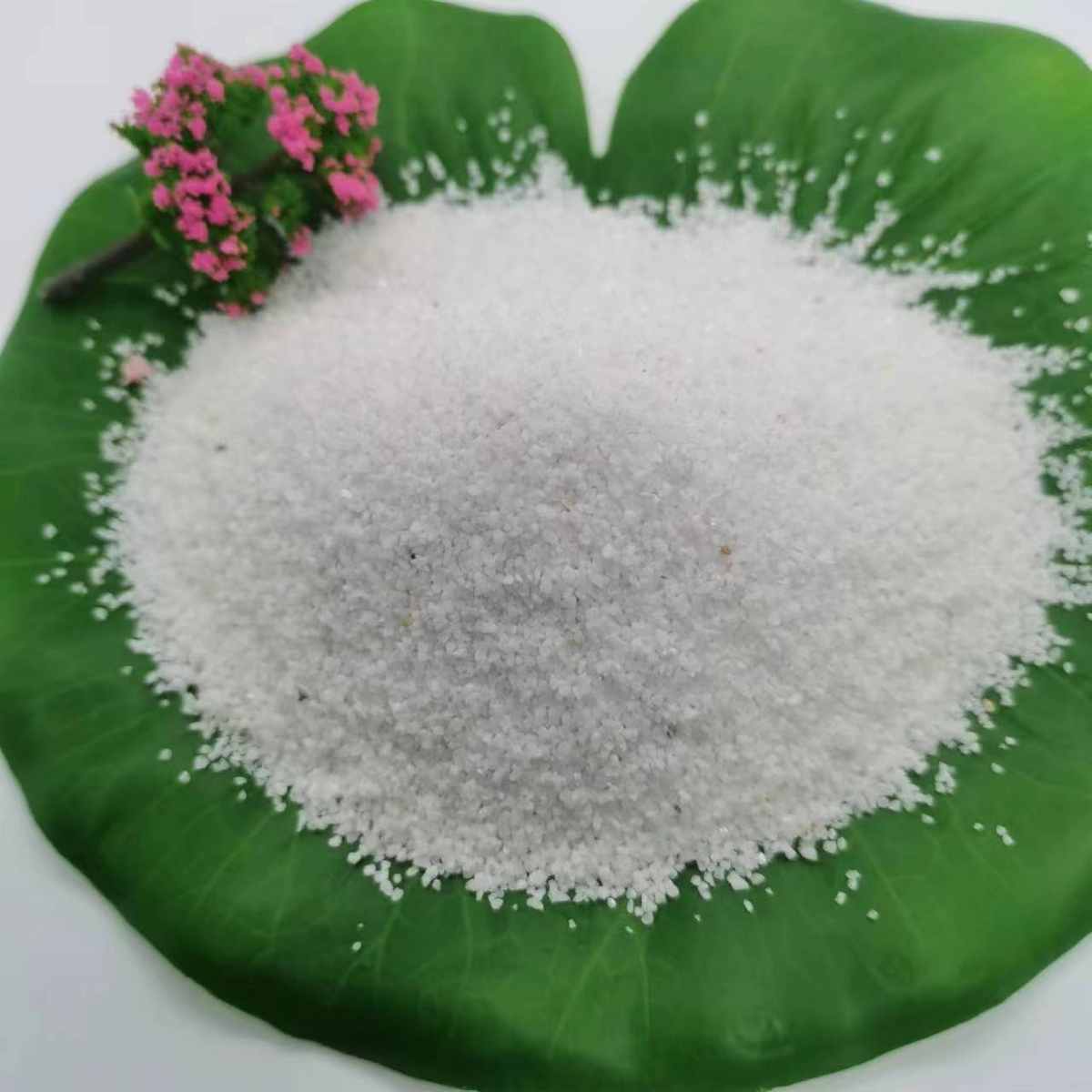 草坪沙坑填充雪花白砂 儿童游乐场细沙造景雪花石英砂DIY装饰白沙