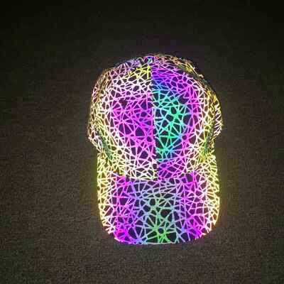 Geometric Reflective Baseball Hat for Men and Women Hip