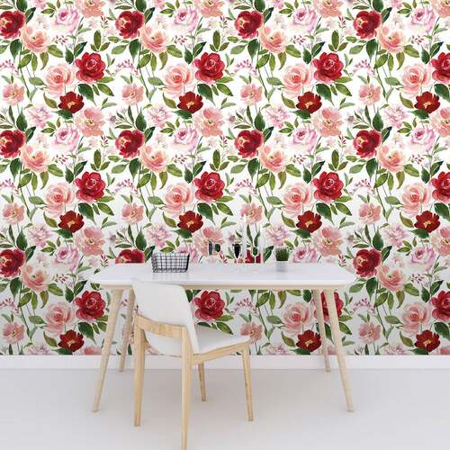 绿植花卉自粘墙纸wallpaper可移除壁纸客厅背景改造墙贴RW158-180