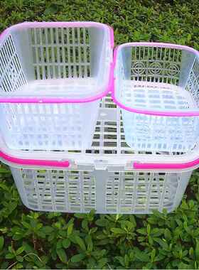 直销2-12TSF斤白色新料杨梅篮莓篮萄采摘葡手提篮塑料水果筐