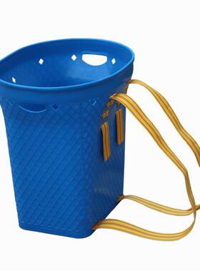 71TX仿竹编塑料背篓大号加厚石榴背篼采茶蘑菇水果蔬菜赶集用背筐