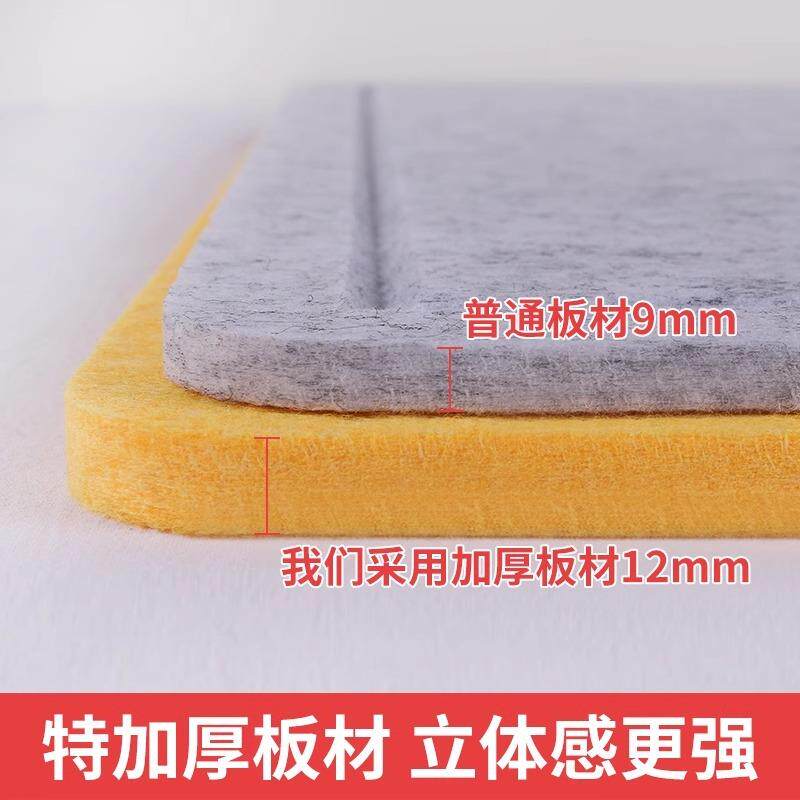 00001加厚毛毡墙贴照片墙景板毛毡背软板木免板展示墙装饰打孔