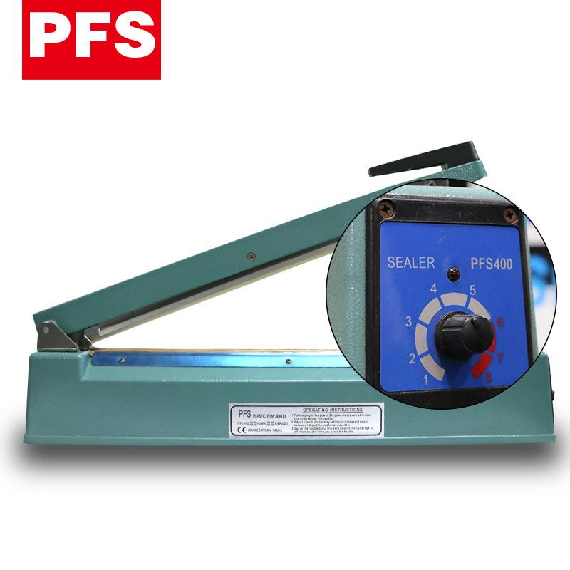 PFS400手压式封口机铁壳铝壳印字塑料铝箔袋封口机小型家用商用型