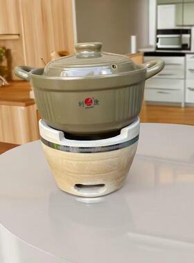 利康耐高温土锅砂锅炖锅明火陶瓷煲汤燃气家用打火锅边炉炭炉套装