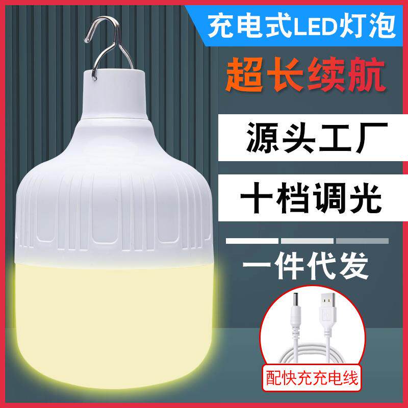 摆摊灯夜市灯跨境新款露营灯USB灯泡摆地摊家用L户外充电照明灯