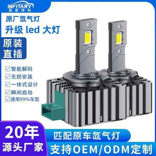 双铜管汽车led大灯直插式D2Sled灯泡D4Sled汽车灯改装led汽车大灯