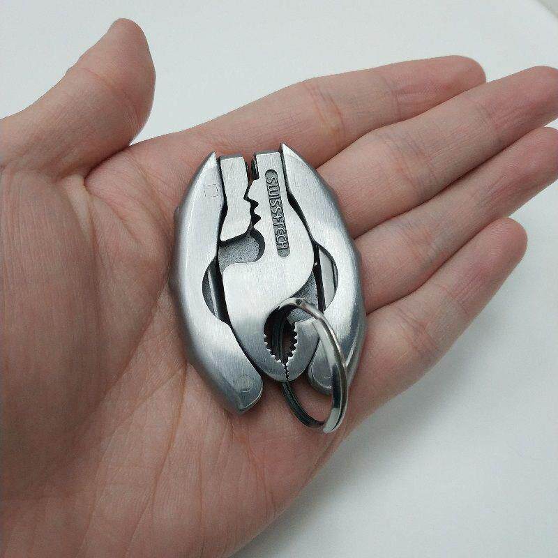 瑞士科技迷你小钳子多功能折叠钳不锈钢工具剥线 线钳钥匙扣螺丝