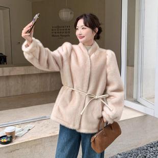 毛茸米茸上衣 年新款 色潮C159 911流女保暖套外冬季