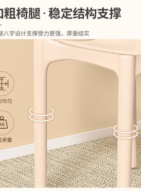 靠背餐椅家用代简现约坐加厚久舒服子CY-23122塑料凳网红商用餐厅