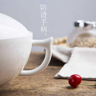 厂家批发 隔热防烫 景德镇出口级纯白骨瓷汤煲 高档酒店餐厅餐具