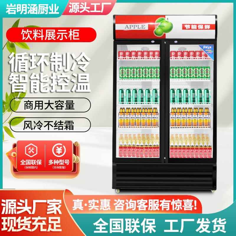 啤酒柜商用饮料展示柜双门风冷无霜便利店超市保鲜展示柜立式酒柜