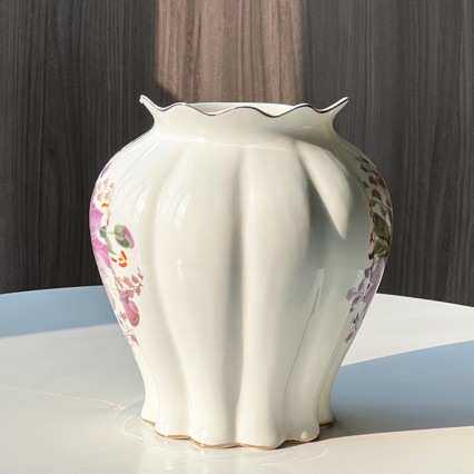 中西合璧陶瓷花瓶玄关客厅摆件插花落地花盆陶瓷装饰中式,家居饰品,花瓶,淘宝优惠券,粉丝福利购,淘宝优惠卷