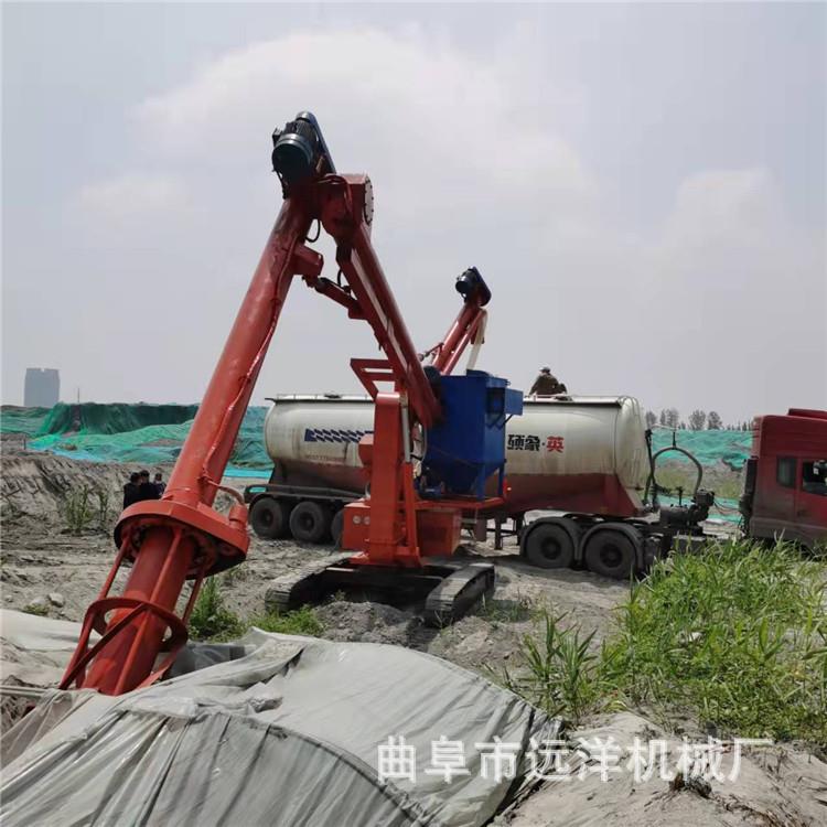 粉煤灰螺旋灰机水泥罐车装灰HDG机移动蛟螺旋龙装式灰装机