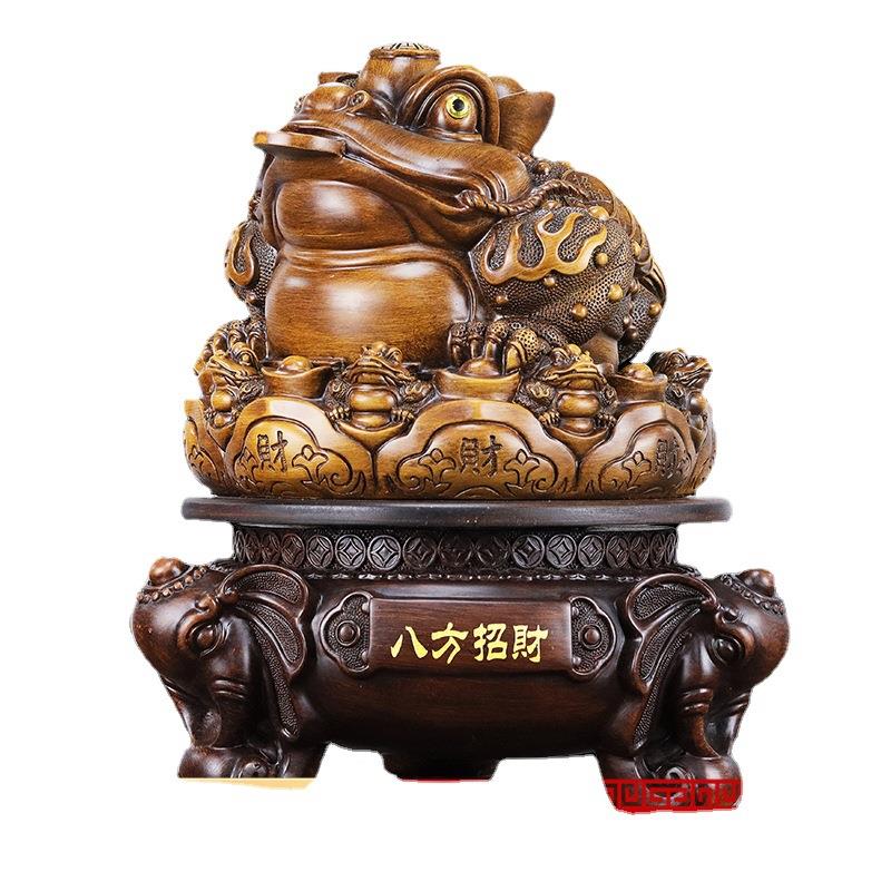 招财金蟾摆件大号三足蟾蜍开业礼品金蝉店铺办公室收银台装饰品