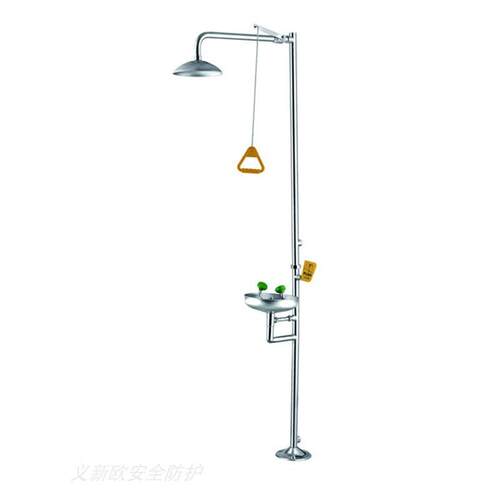 安赛瑞14749复合式冲淋洗眼器304不锈钢复合式喷淋立式洗眼器洗眼