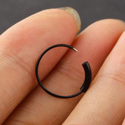 Fashion Surgical Steel Nose Hoop Nose Ring Stud Punk Style B