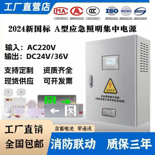 新国标A型应急照明集中电源EPS电源 DC36V应急照明灯具控制主机