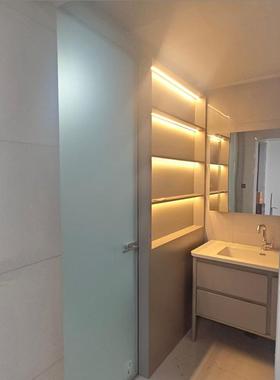 合金门柜卫生间隔断门联门柜干湿分离VJO屏铝风移一体连柜极窄平