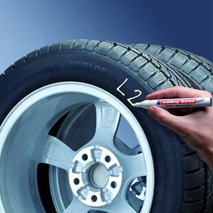 德国艾迪Edding8050油性防水橡胶车胎快干记号笔轮胎标识笔油漆笔