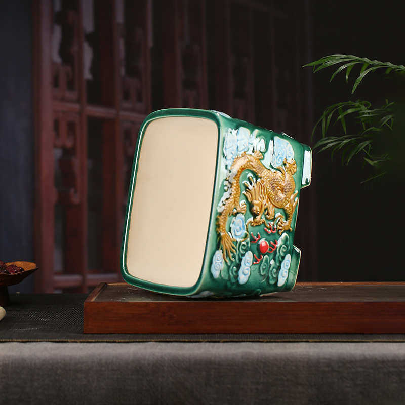 宜兴紫砂浮雕花盆批发精品陶土复古四脚正方形桌面多肉文竹YZFD01,鲜花速递/花卉仿真/绿植园艺,花盆,淘宝优惠券,粉丝福利购,淘宝优惠卷