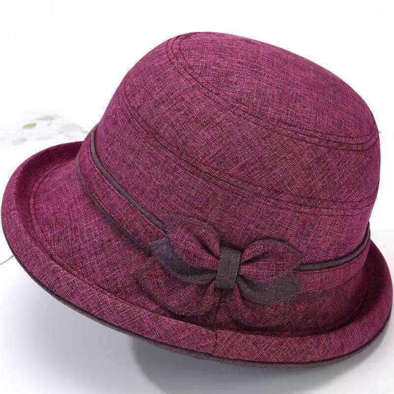 中老年人帽子女士盆帽薄款透气布帽防晒妈妈夫帽老人奶奶帽春秋