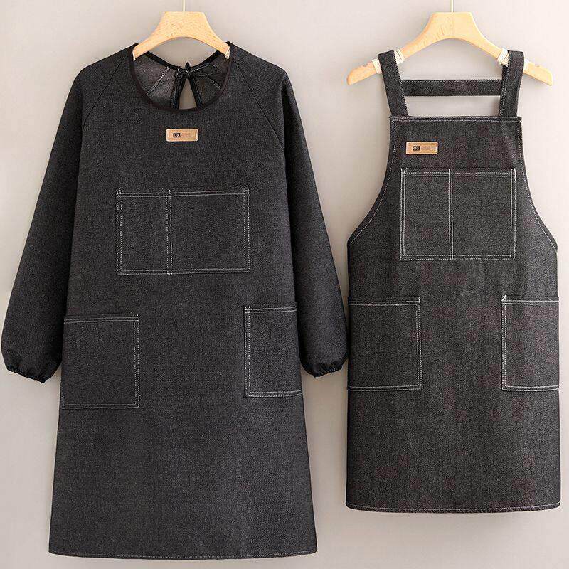 围裙美术生画画专用反穿衣外穿全包式罩衣防水耐脏画室工作服男女