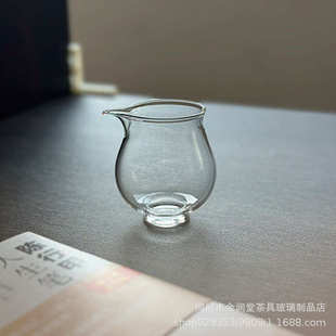 批发高硼硅玻璃分茶器家用功夫茶具小容量茶海创意蛋仔公道杯