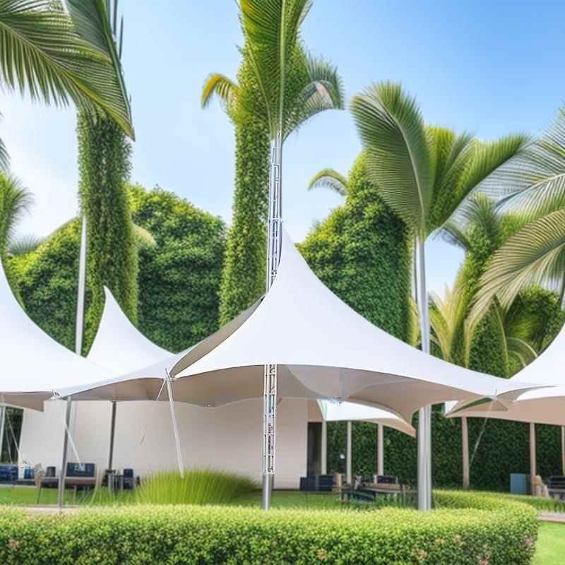 户外景区商业广场公园异型膜结构钢结构张拉膜遮阳雨棚防晒帐篷帆