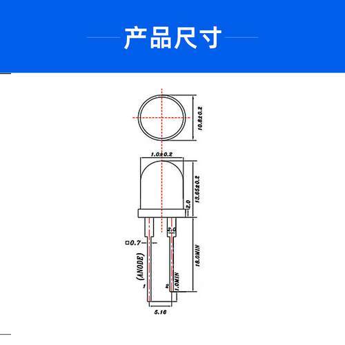 高光效F10mm直插灯珠全彩红绿蓝二极管灯F10mm灯珠LED发光二极管