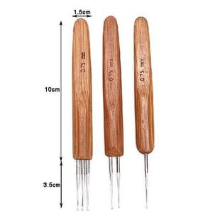 1pc Professional Dread Crochet Hook 0.75Mm Wooden