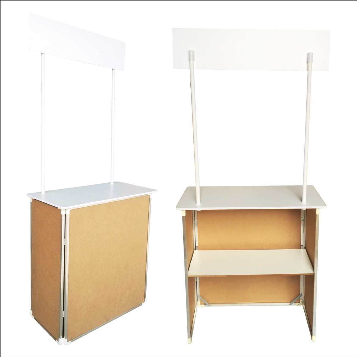 超市试吃台移动铝合金促销广告展示架便携可折叠促销桌户外促销台