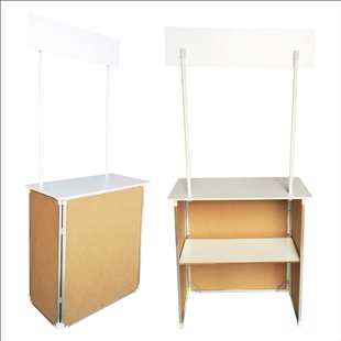 超市试吃台移动铝合金促销广告展示架便携可折叠促销桌户外促销台