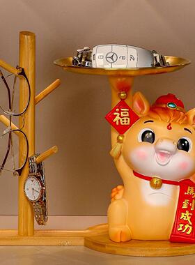 创国潮马盘摆件入户意玄关摆台电视D-RCGCM-柜厅客桌面装饰乔迁新