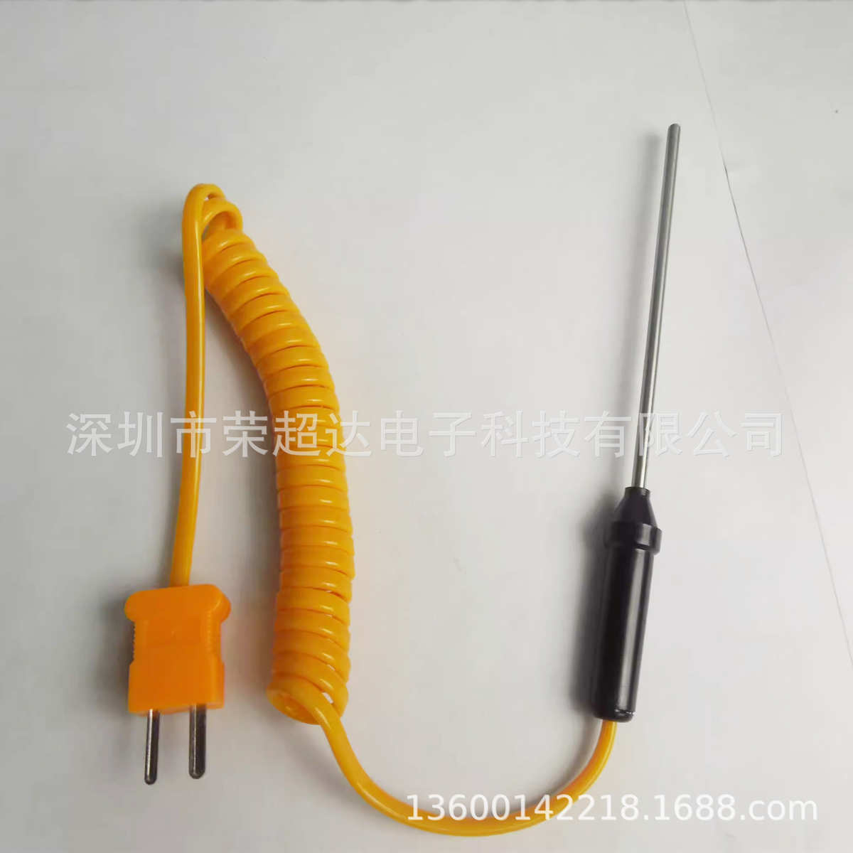 K型热电偶TP-02A钢棒探头温度计高温探头750度液体探头温度表尖头