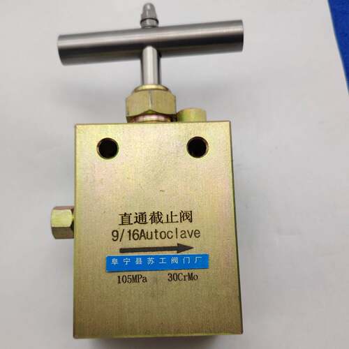 直通截止阀9/16Autoclave 105MPa 表补芯总成 L4 35CrMO