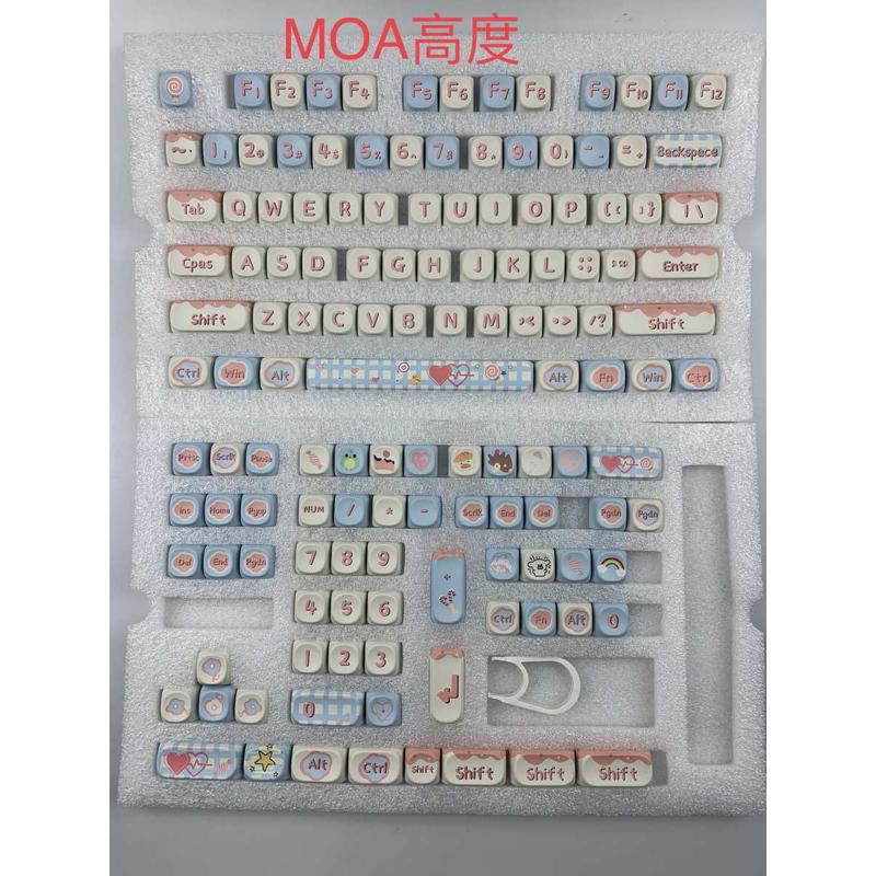 类MOA原厂高度奶油糖果初音未来键帽PBT热升华客制化机械键盘键帽