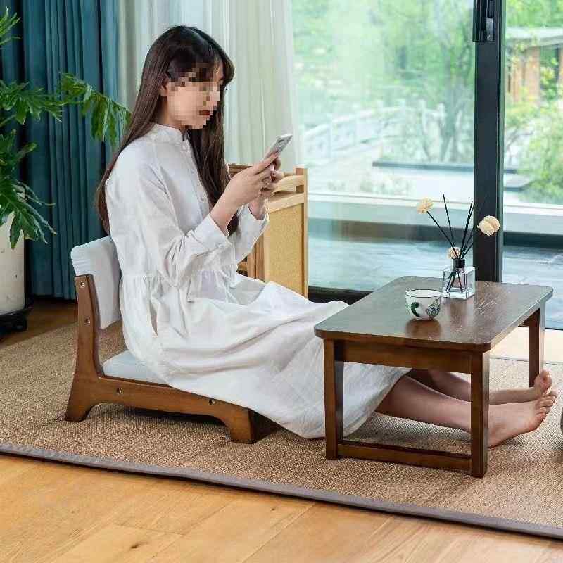 榻榻米小椅子矮脚实SAB靠椅日木式坐踏踏地板地凳日背料店懒人飘