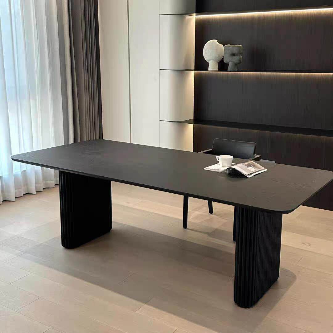 北欧实木餐桌长方形办公书桌简约现代洽谈桌创意长桌设计师工作台