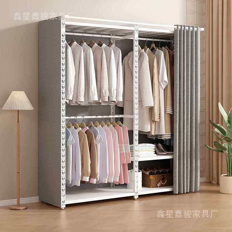 简出纳qq145798租房衣柜易家用卧室全钢粗组合多层现代简约加厚加