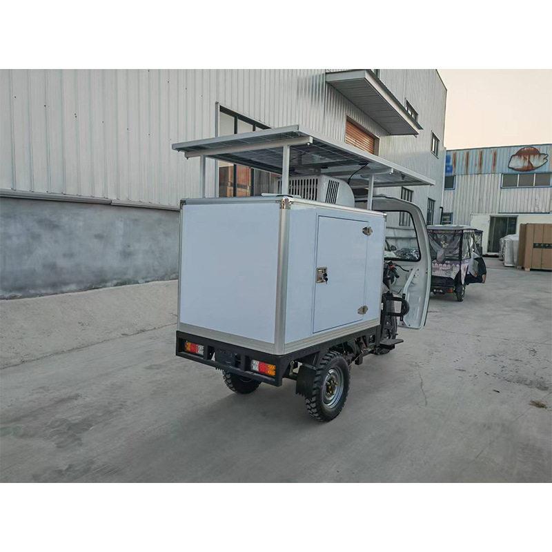 太阳能板燃油冷藏三轮车0~8℃移动小冷库节能便捷源头工厂直销