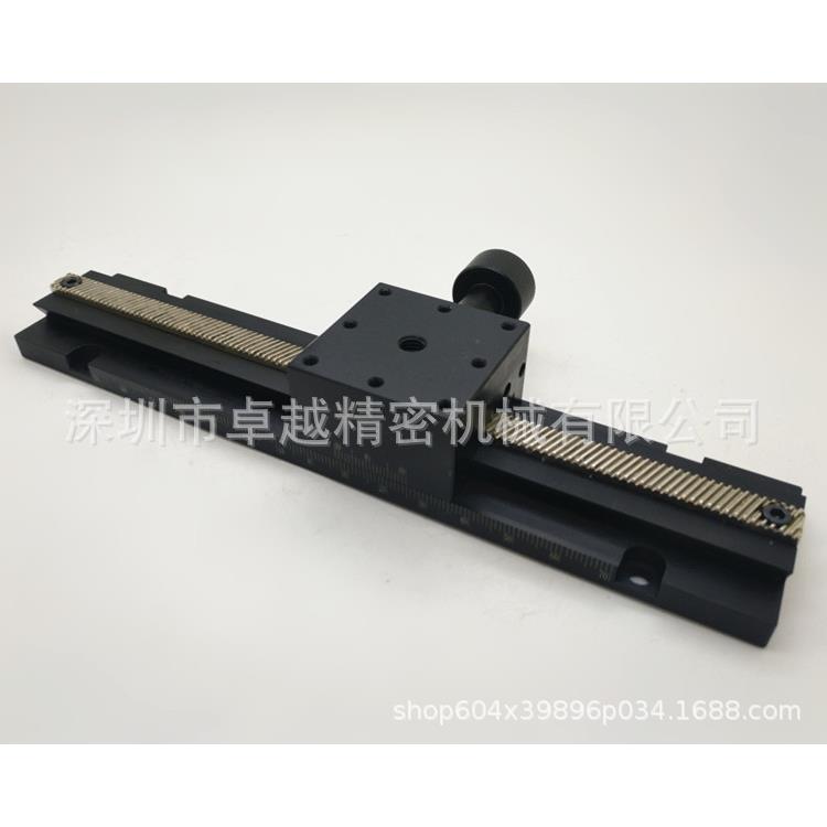 X轴XLARGE1-A齿条齿轮式燕尾槽加长滑台微调平台图片
