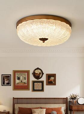 美式吸顶灯卧室房间灯复古乡村古铜拉丝2026年新款阳台玄关书房灯