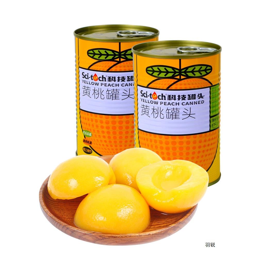 砀山科技黄桃罐头425克5罐 新鲜糖水水果罐头烘焙餐饮 科技罐头
