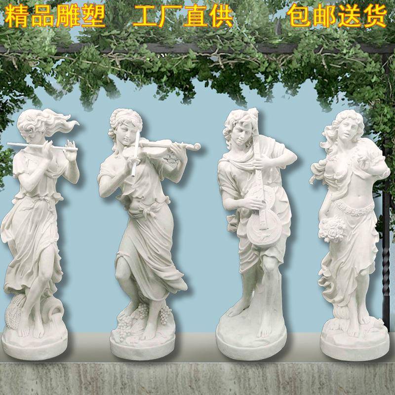 欧式音乐人物雕塑摆件花园酒店会所大堂美女雕像天使雕像景观装饰