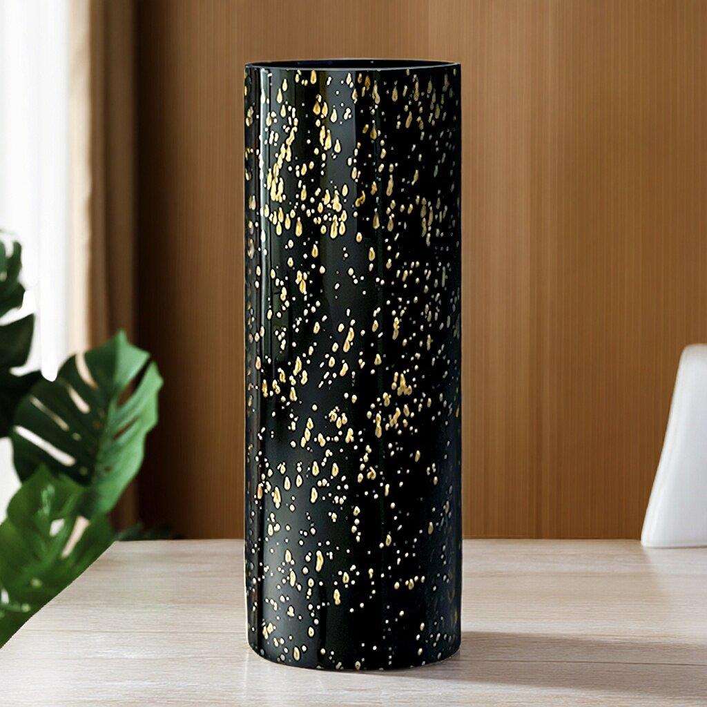 新款超大号插黑手工花瓶摆件客OFE金厅花装饰创意个性艺品术落地