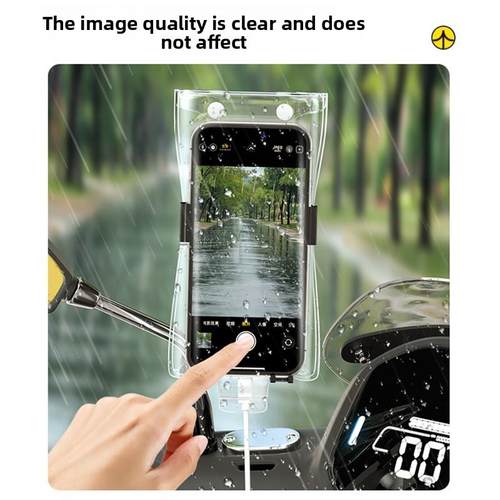 外送骑手手机专用防水袋可充电新款通用放夹支架触控屏幕充电防雨