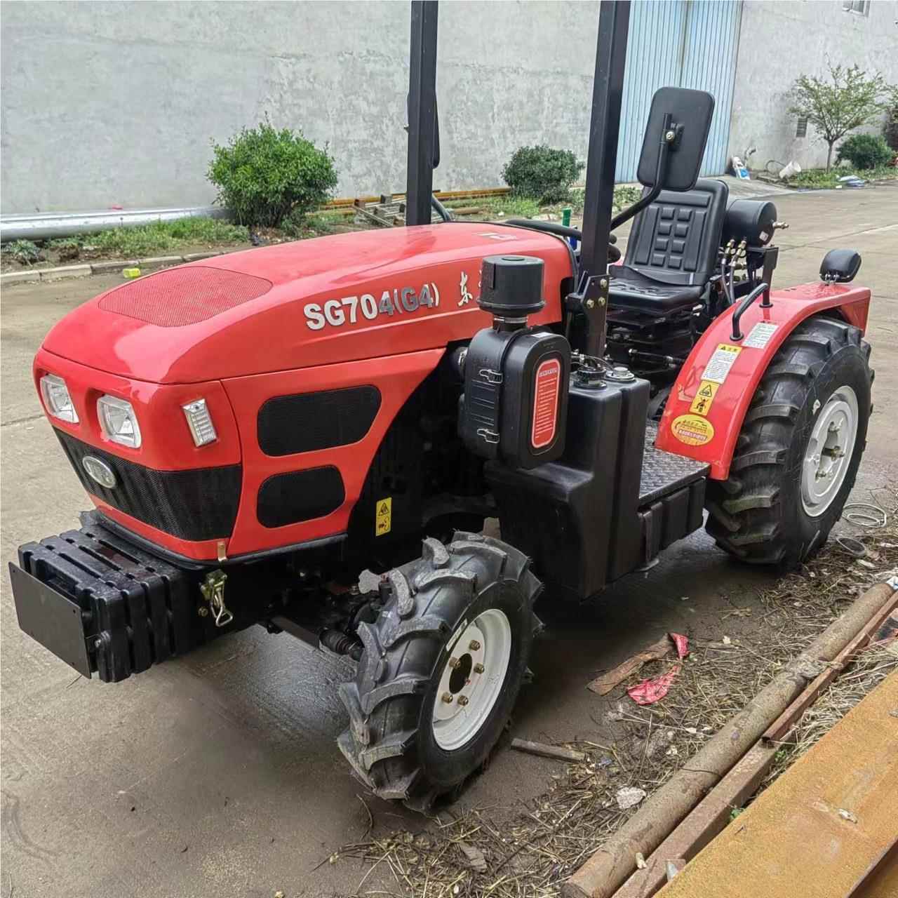 低矮小四轮果园管理 雷机沃704HX-TLJ四驱农车 80力四驱旋用耕马