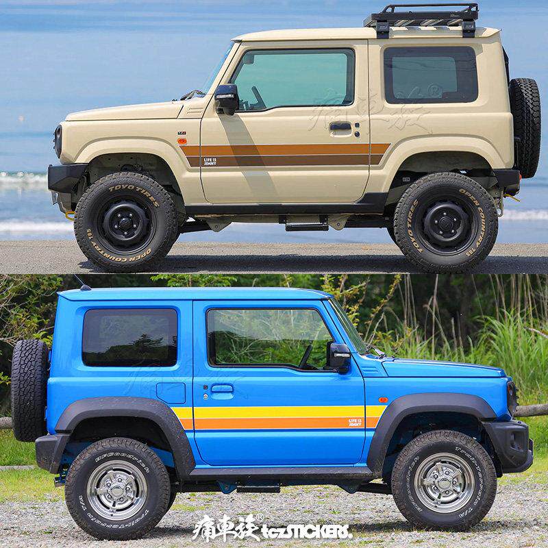 Jimny 4第四代吉姆尼车贴拉花彩贴 车身装饰改装汽车贴纸贴膜贴画