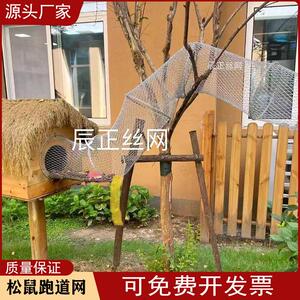 松鼠跑道网笼子萌宠可弯曲伸缩金属网户外木笼野外动物园宠物展示